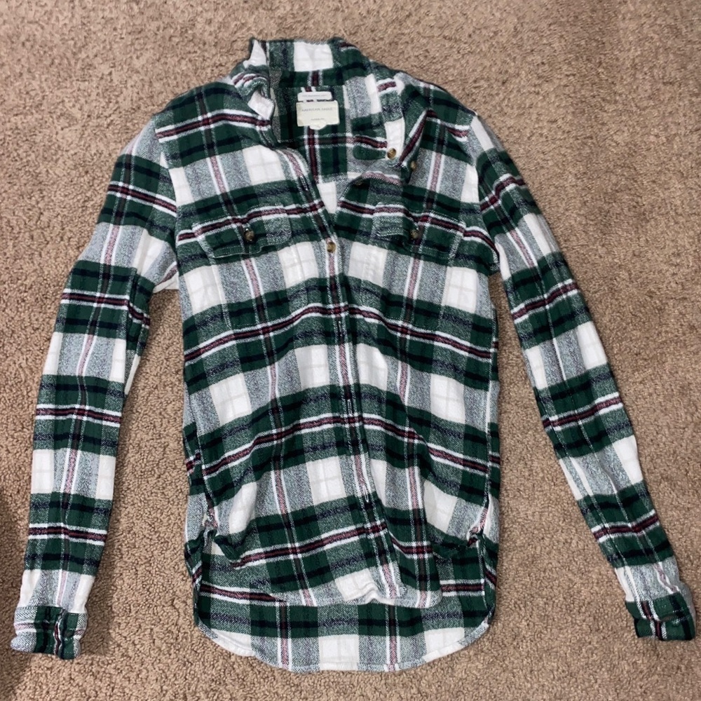 Green plaid flannel